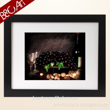 Red wine and fruit grape oil painting